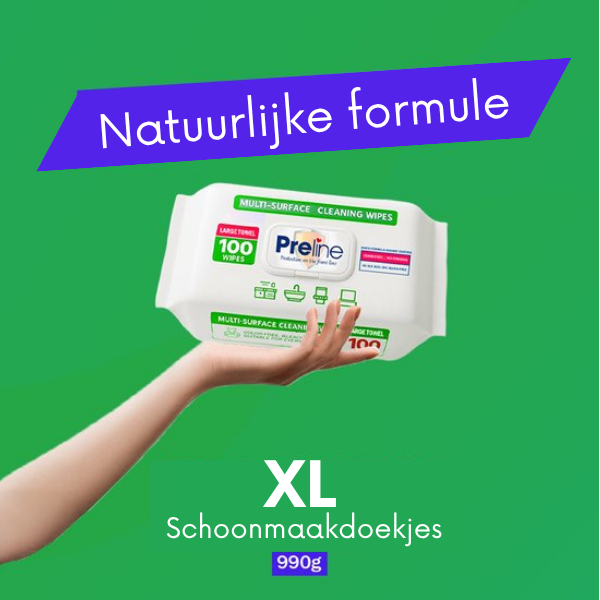 Preline Allesreiniger Doekjes - 12 Pack (1200 stuks) | Voor Alle Oppervlakken