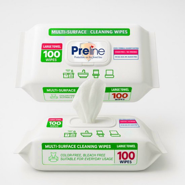 Preline Allesreiniger Doekjes - 1 Pack (100 stuks) | Voor Alle Oppervlakken
