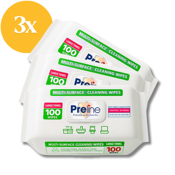 Preline Allesreiniger Doekjes - 3 Pack (300 stuks) | Voor Alle Oppervlakken
